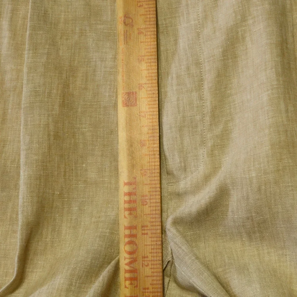 Jos. A. Bank Linen Trousers Men 34x29 Tan Pleated Cuffed Traveler's Collection
